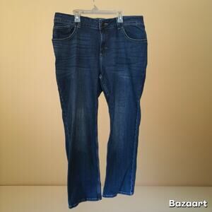 Lee Mid Rise Bootcut Jeans Plus Size 16 Petite Womens Dark Wash Blue